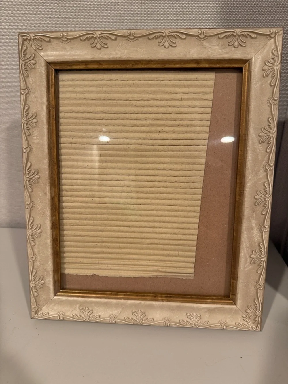 Decorative Picture Frame Ivory/Gold